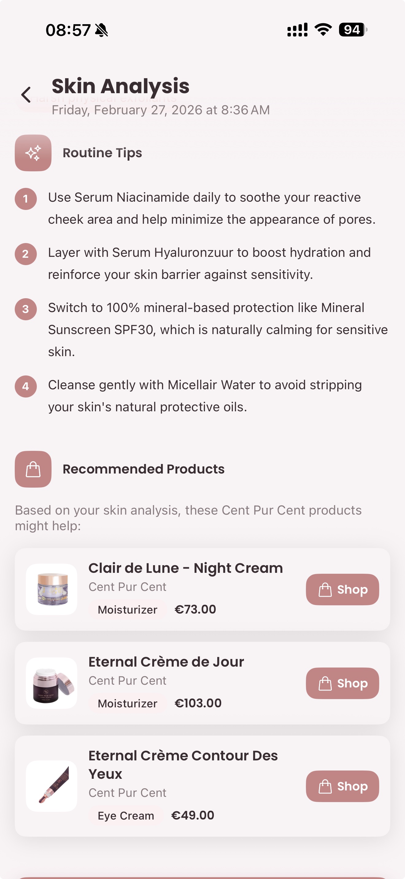 Cent Pur Cent Product Recommendations
